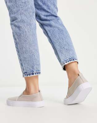 grey slip on plimsolls