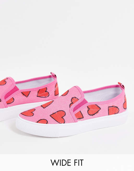 Womens best sale pink plimsolls