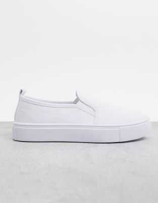 wide fit white plimsolls