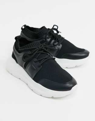 asos black trainers