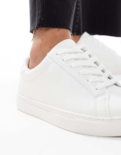 ASOS DESIGN – Wide Fit – Drama – Vita sneakers med bred passform, 3 av 5
