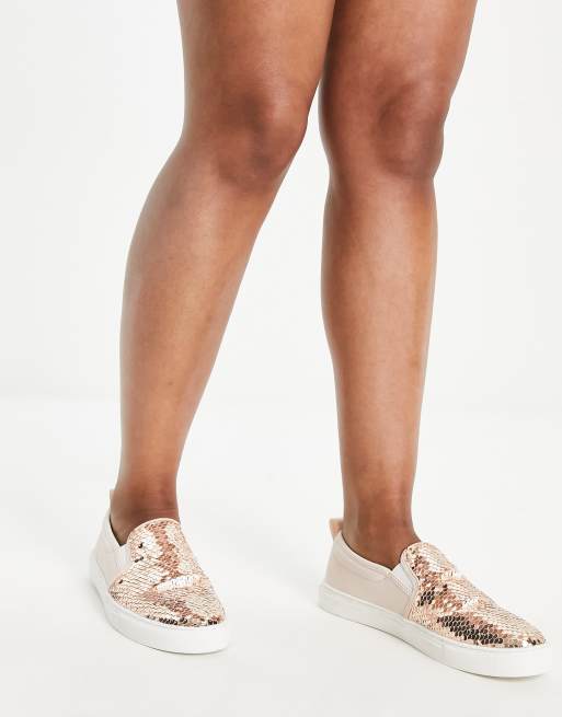 Rose gold hot sale slip ons