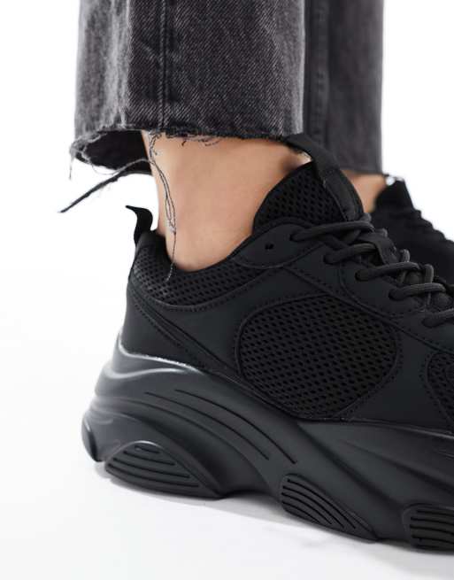 Asos womens cheap black trainers