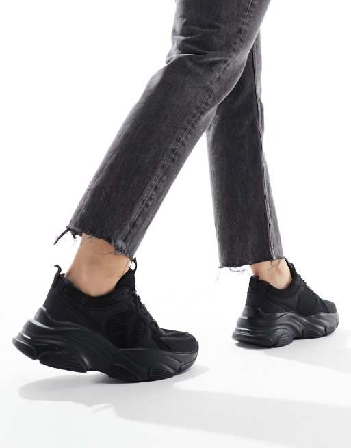 Asos black trainers mens clearance