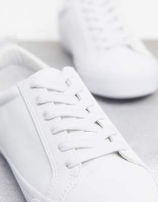 wide fit white trainers