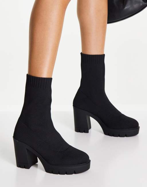 Black sock store boots asos