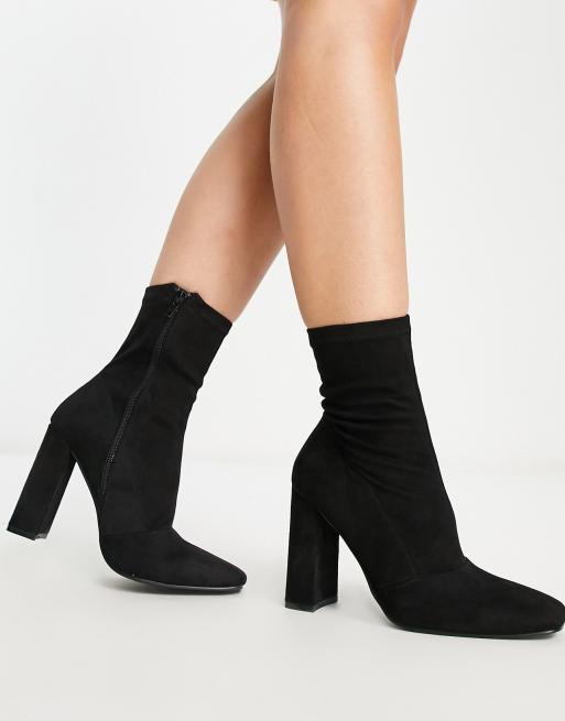 ASOS Slip On Sock Boot Sneakers In Black Knit