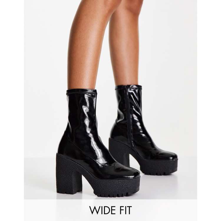 womens patent boots uk