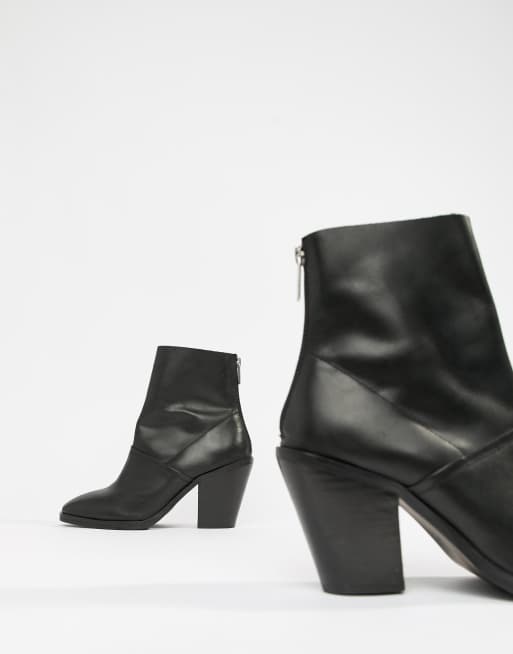 Asos design elexis 2025 leather ankle sock boots