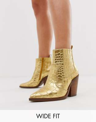 gold western boots