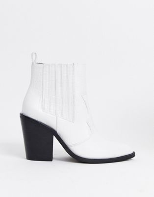 white croc western boots