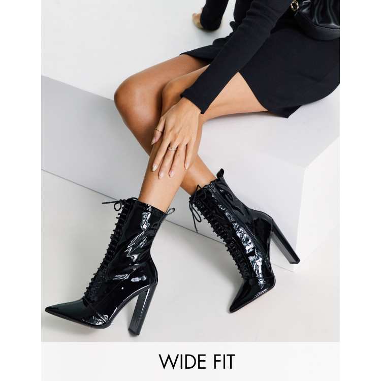 Women's high heel store lace up boots