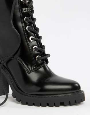 elm chunky lace up boots