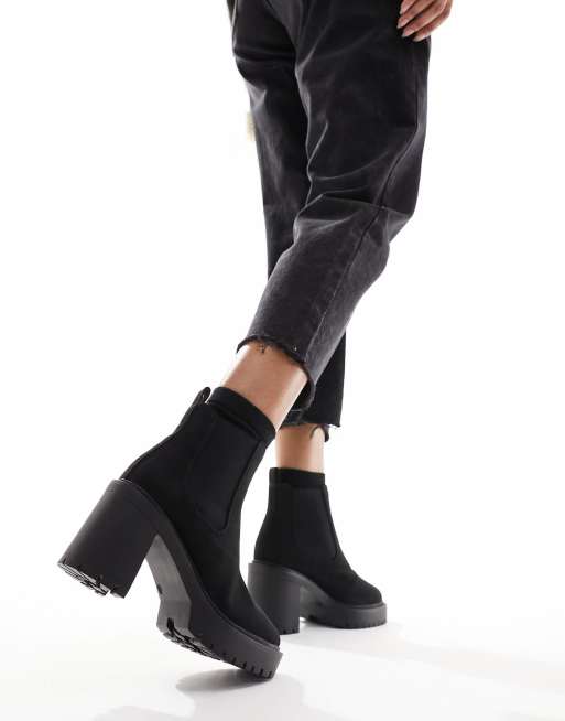 ASOS DESIGN Wide Fit – Elma – Chelsea-Stiefel in Schwarz mit Absatz und dicker Sohle, in weiter Passform, 4 von 4