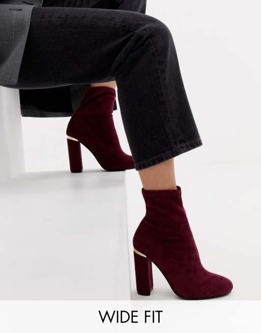 Burgundy on sale sock boots