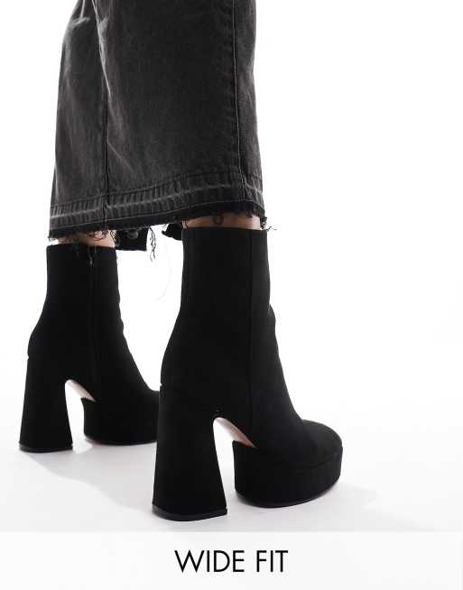 Black platform hotsell boots asos