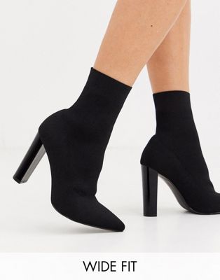 womens black sock booties