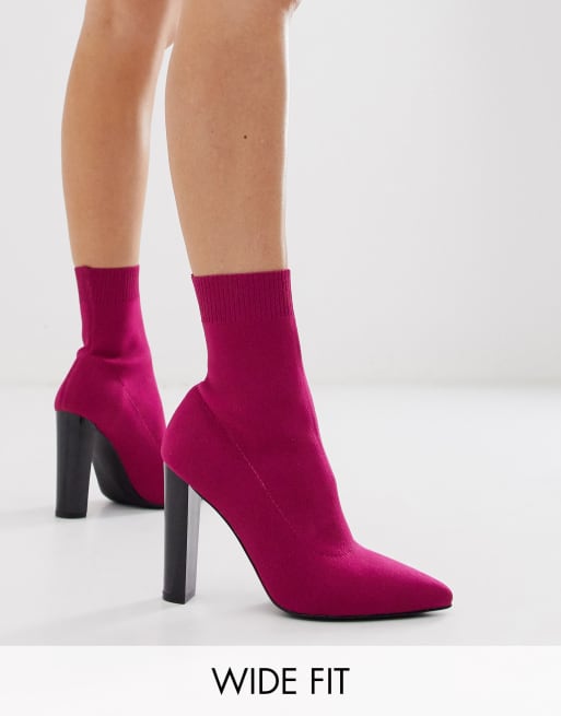 wide width sock boots