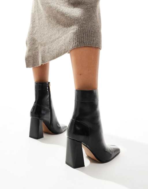 ASOS DESIGN - Wide Fit - Everest - Sorte støvler med høje hæle med svaj, 2 af 4
