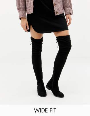 extra wide leg thigh high boots