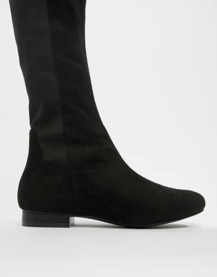 extra long thigh high boots flat