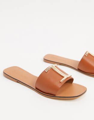 wide leather sandals