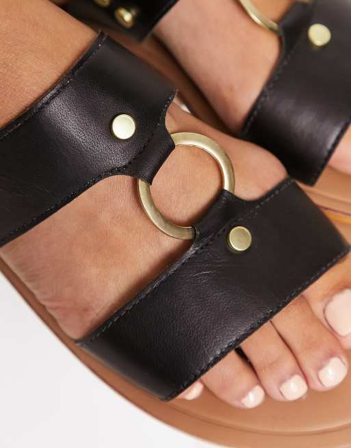 Fancy discount black sandals