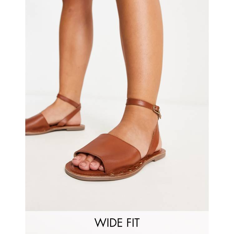 women's flat sandals wide fitting