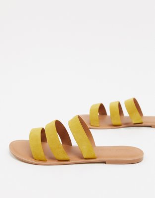 wide fit yellow sandals