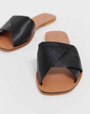 wide fit leather sandals