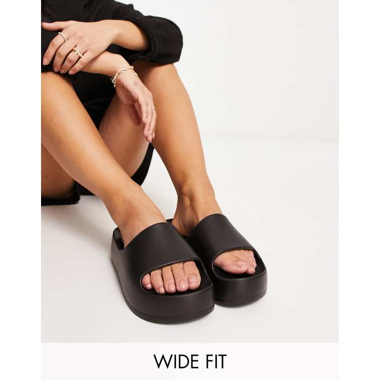 Womens sliders hot sale wide fit