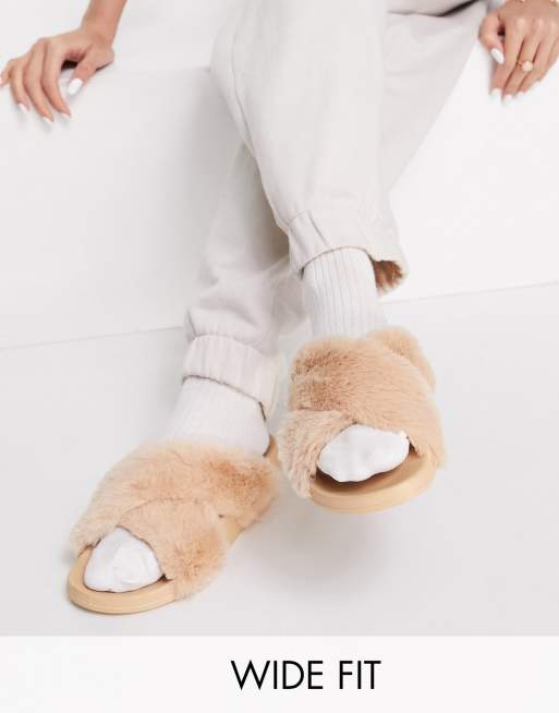 Fluffy sliders asos sale