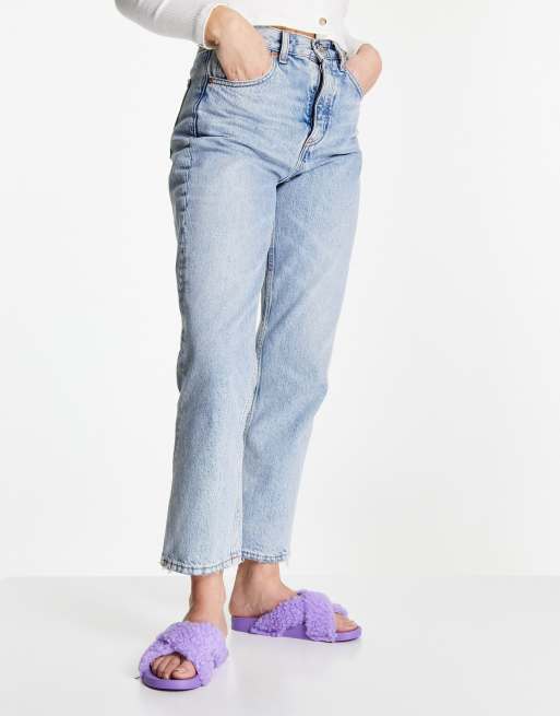 ASOS DESIGN Wide Fit Fiona sherpa sliders in purple, 3 of 4