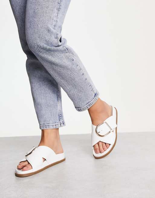 Asos design wide fit hot sale fi embellished flat sandals