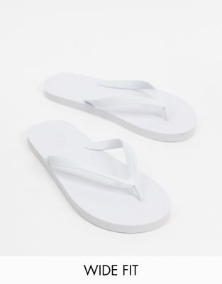 wide fit flip flops womens