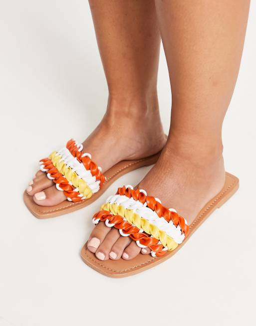 Asos orange sandals online