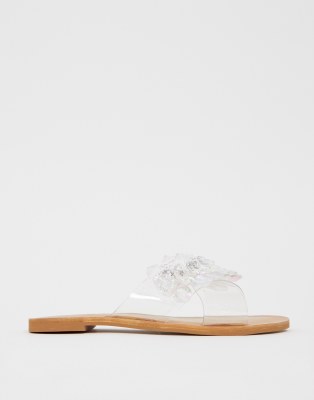 wide fit perspex mules