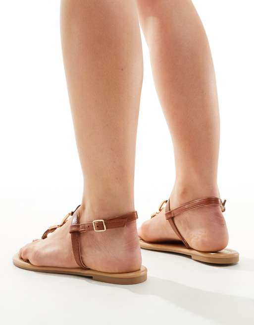 Asos tan flat on sale sandals