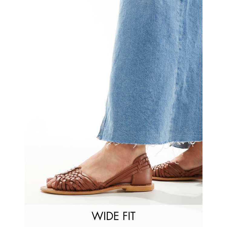 Tan wide fit on sale sandals