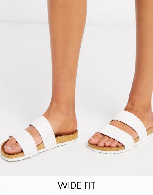 White two strap sandals new arrivals