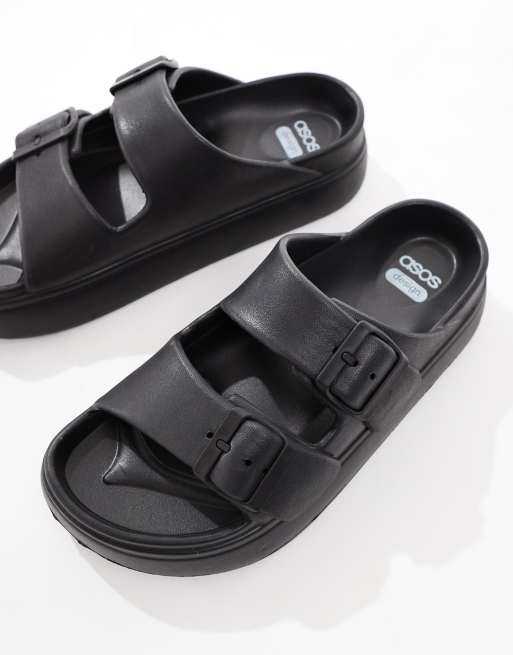 Black flatform sandals asos online