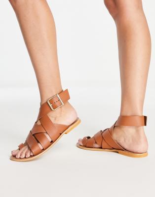 wide tan sandals