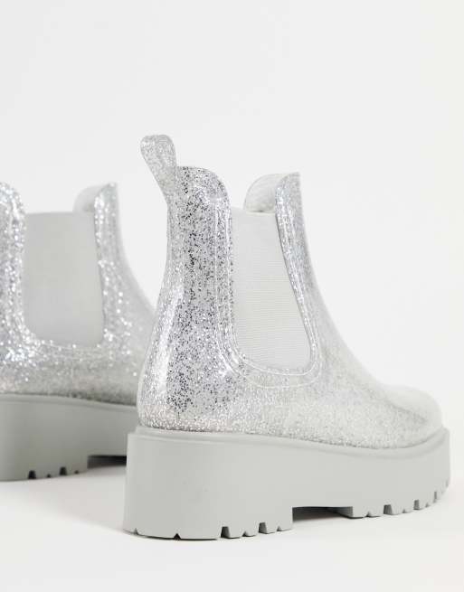 Asos hot sale glitter boots