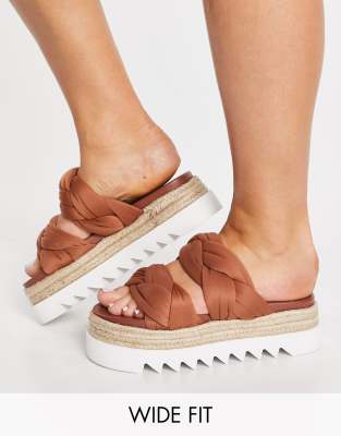 wide fit platform mules