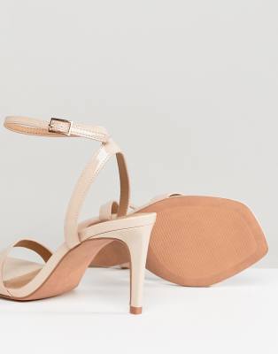 asos half time barely there heeled sandals