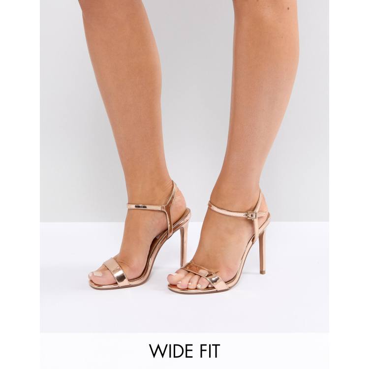 Asos design hands down shop barely there heeled sandals