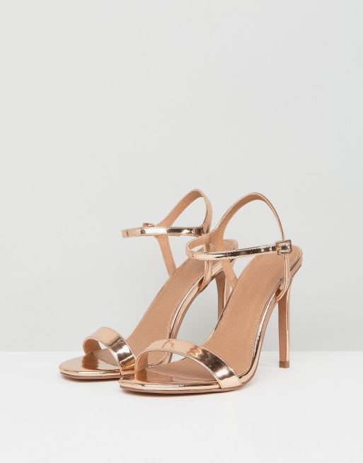 Asos design hands down outlet barely there heeled sandals