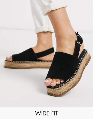 wide fit flatform espadrilles