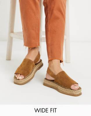 wide fit flatform espadrilles