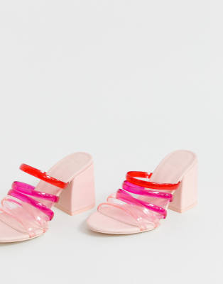 asos clear block heels